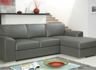 Innovation im Wohnzimmer Ecksofas mit Stoffpolsterung und ausziehbarer Schlaffunktion